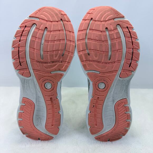 Brooks Glycerin 20 Oyster Latigo Bay Coral Womens Running Shoes Size 8.5 - Picture 7 of 10